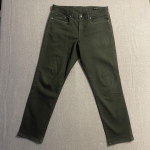 Bonobos “Athletic” pants slim Straight Green Button Logo 5-Pocket Design Men